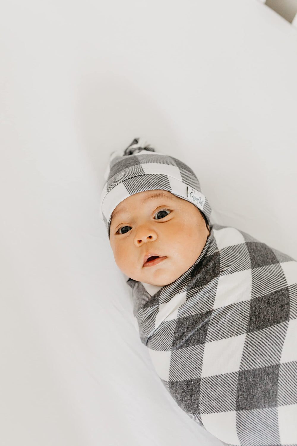 Copper Pearl premium-knit baby-boy-girl design suitable for any gender.