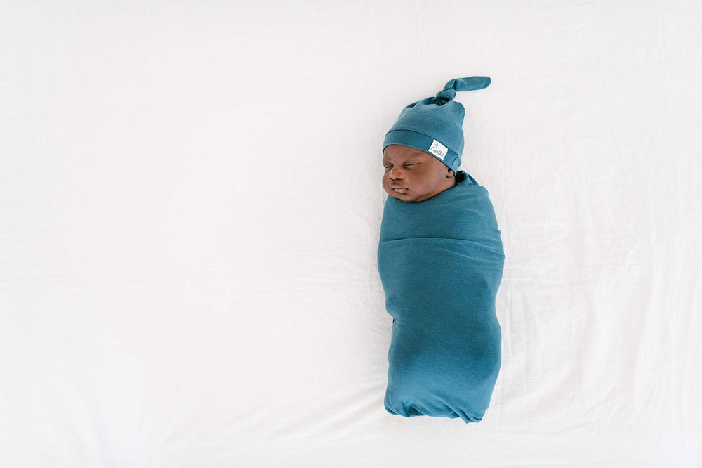 Copper Pearl swaddle blanket steel coordinating prints for easy outfit pairing