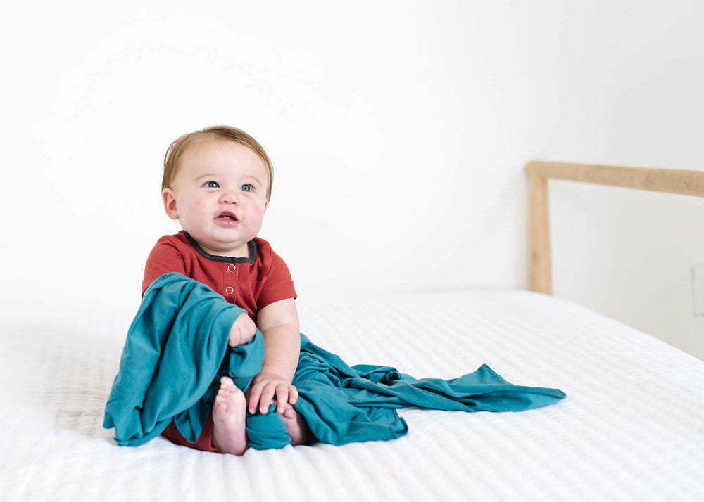 Copper Pearl swaddle blanket steel stroller-shield for shade and gentle coverage