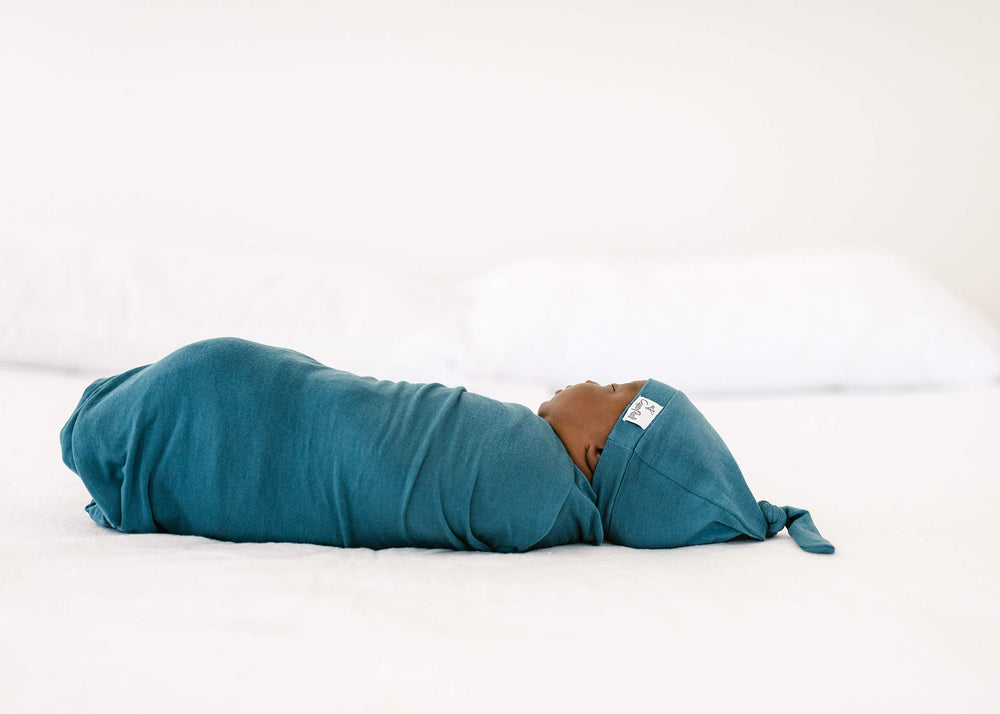 Copper Pearl swaddle blanket steel versatile-knit comfort for baby and toddler warmth
