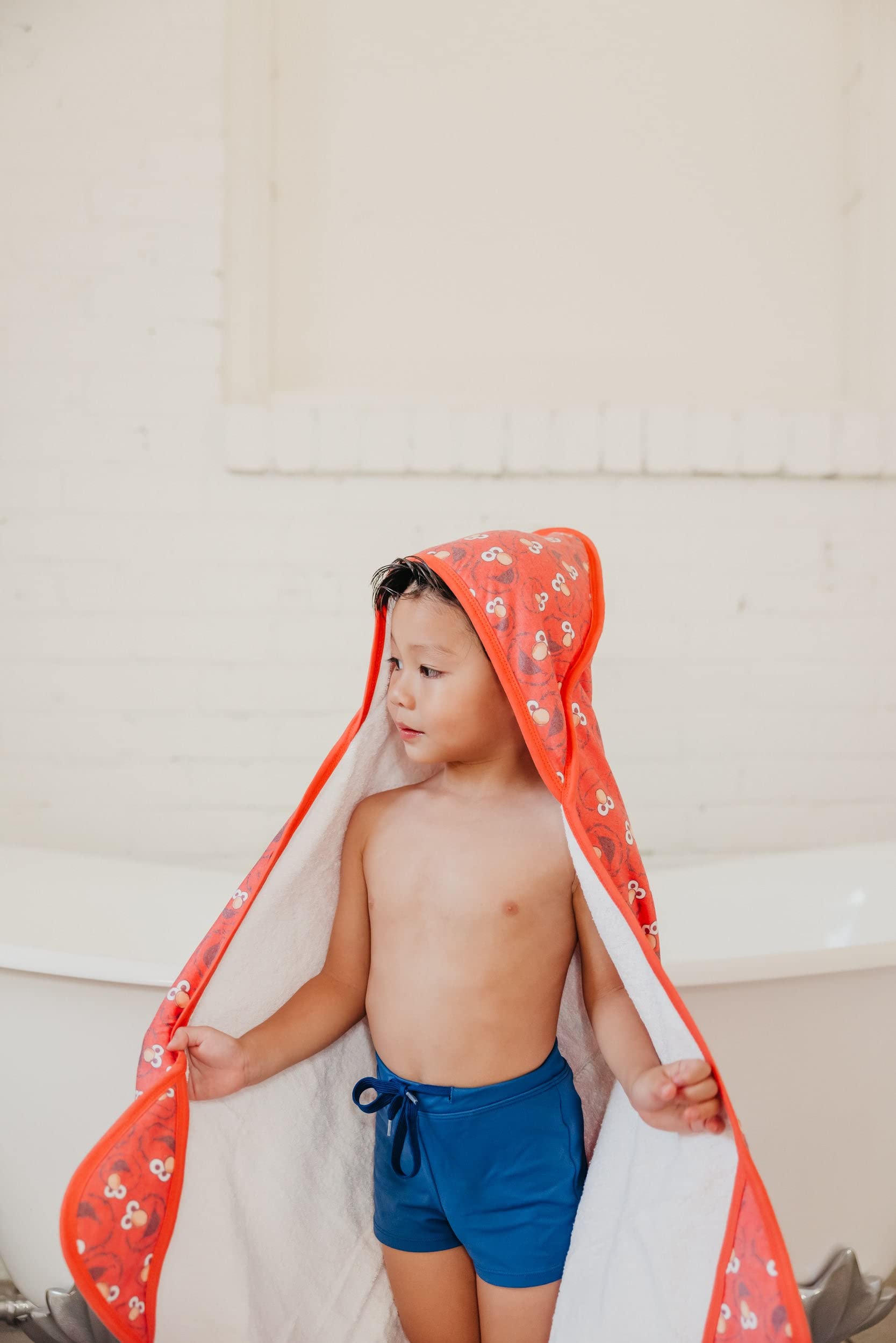 Copper Pearl toddler hooded towel offers generous 50x29.5 inch coverage