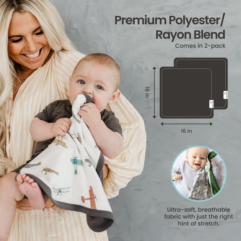 Copper Pearl two-pack security blankets — nursery or diaper bag handy