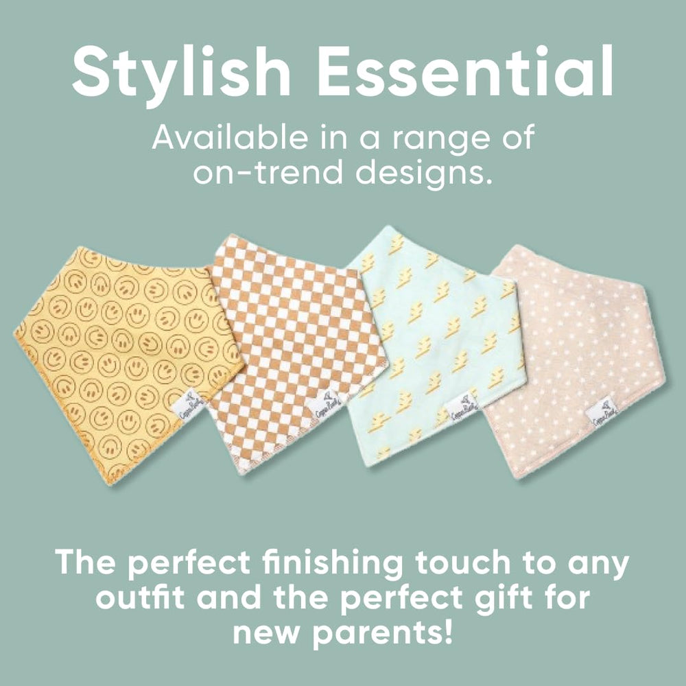 Copper Pearl Vance bibs laid out to show soft texture.
