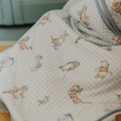 Copper Pearl Winnie Pooh sleep bag zipper detail for easy on-off