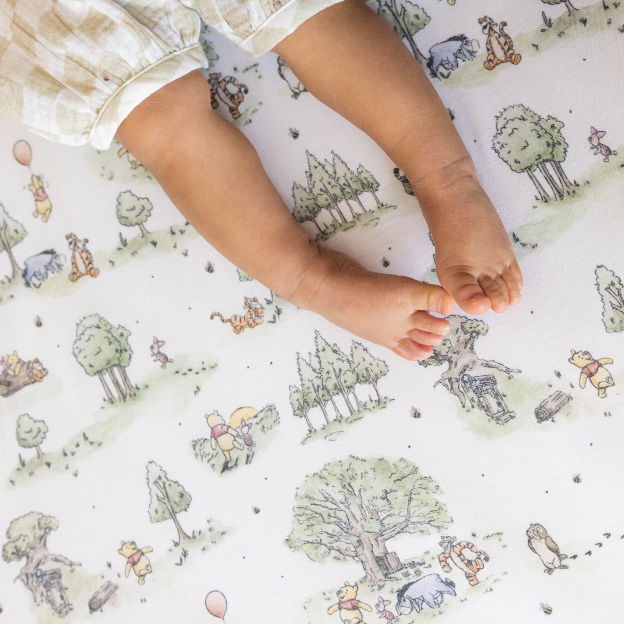 Copper Pearl woodland nursery setup image showcases coordinated, modern design that fits any decor