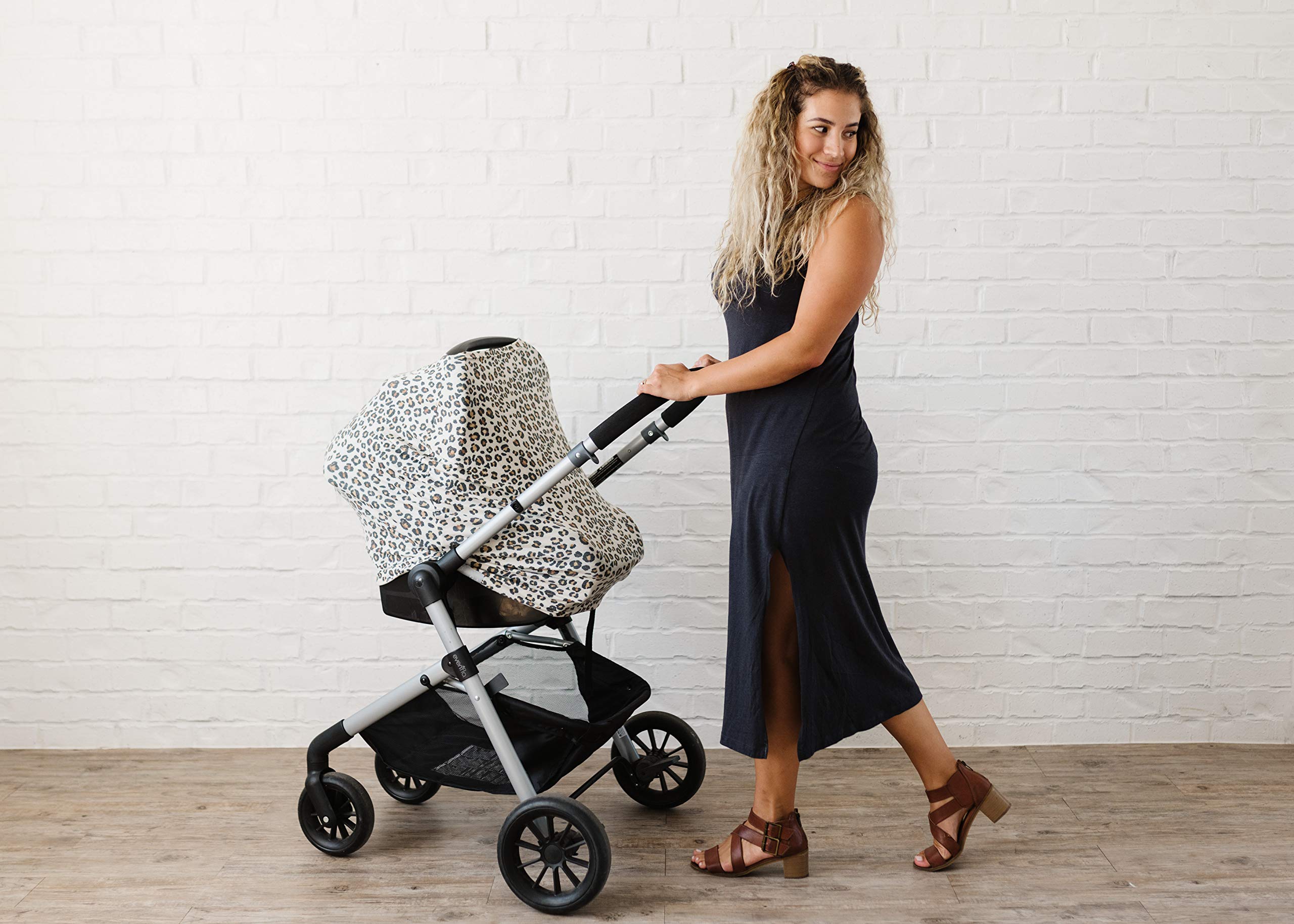 Copper Pearl Zara shopping cart cover protects while shopping with baby