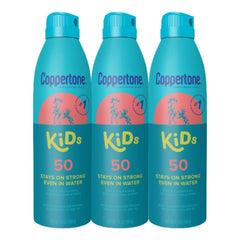 Coppertone Kids Sunscreen Spray SPF 50 with angle-application for easy coverage.