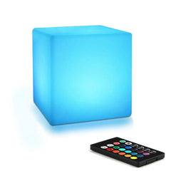 COPU 4-inch LED cube light provides ambient color for any room.
