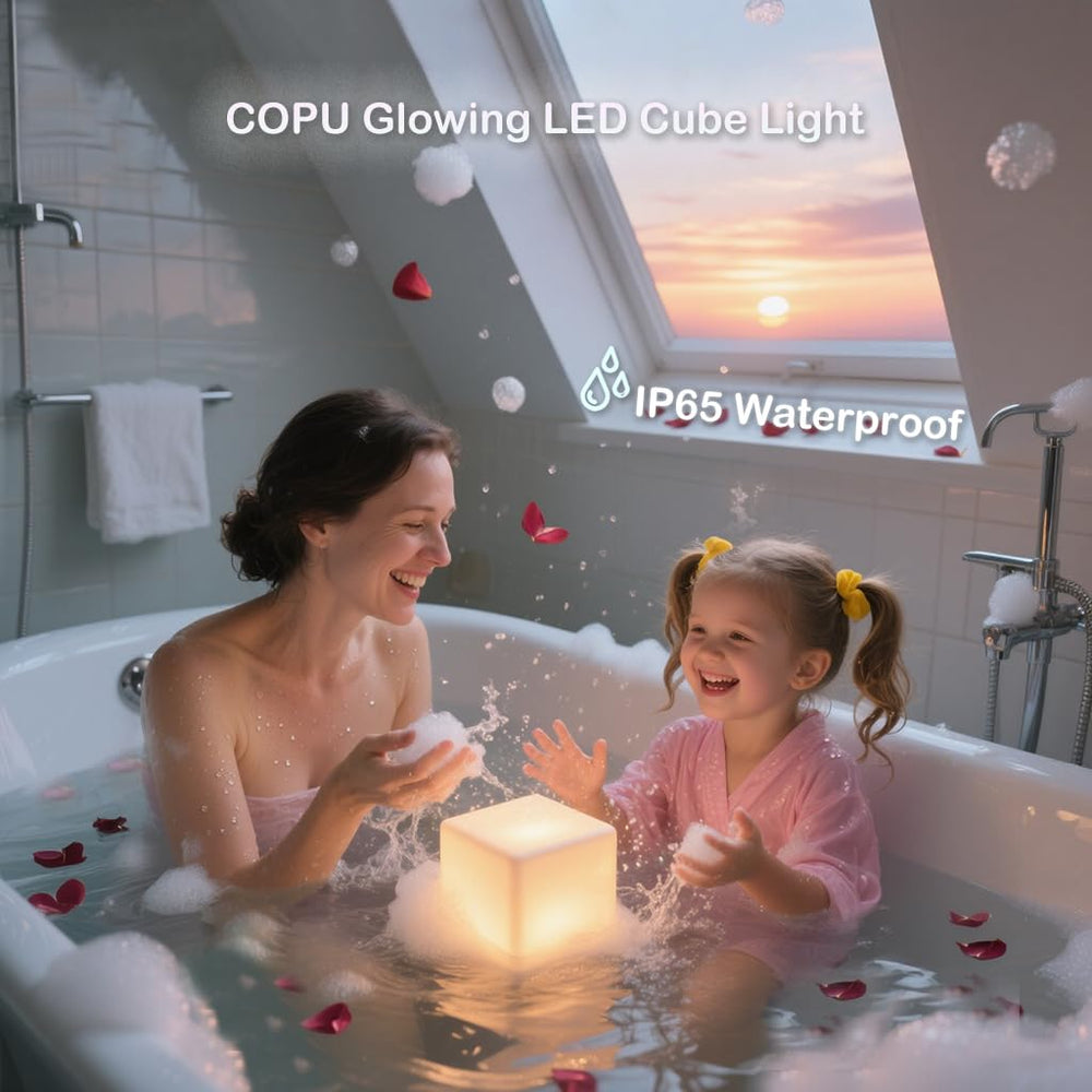 COPU remote-controlled LED cube enables quick color changes.
