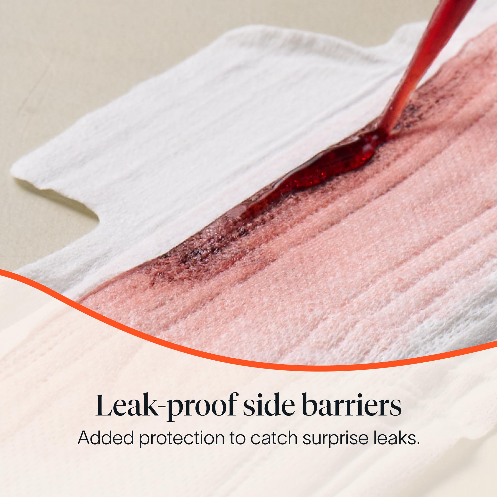 Cora leak-proof side barriers deliver extended back protection.