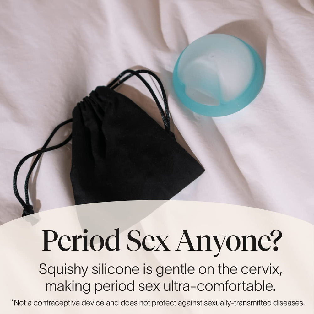 Cora Soft Fit Disc cervix-friendly silicone suggests gentle wear for sensitive users.
