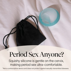 Cora Soft Fit Disc cervix-friendly silicone suggests gentle wear for sensitive users.