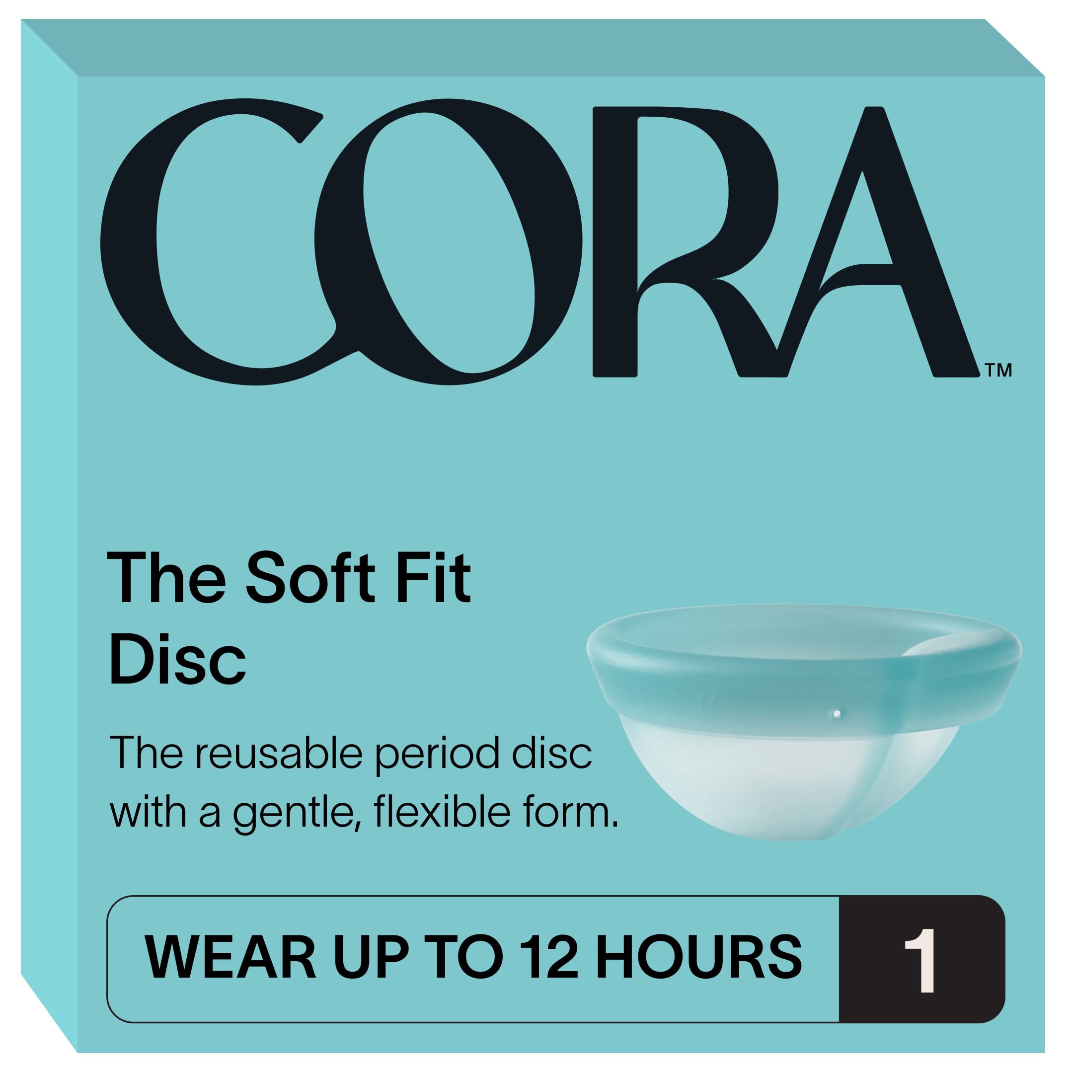 Cora Soft Fit Disc in hand shows flexible one-size design for comfort.