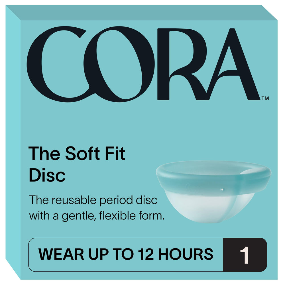 Cora Soft Fit Disc in hand shows flexible one-size design for comfort.
