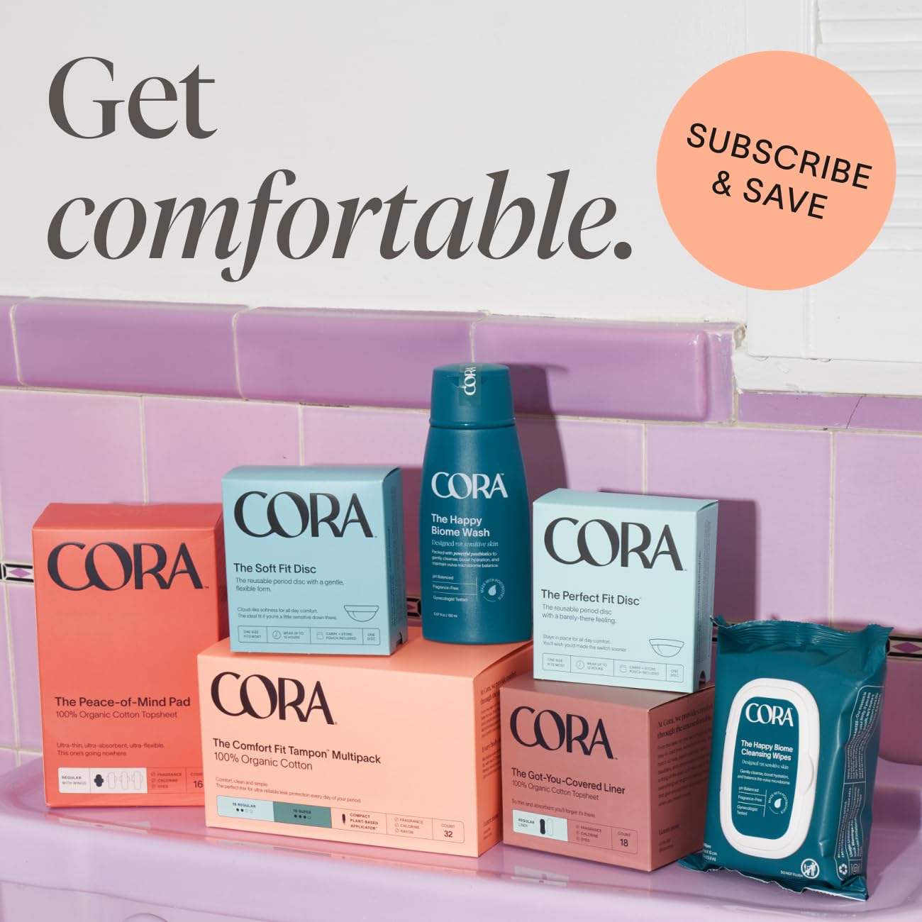 Cora tampon packaging varies while maintaining core features.