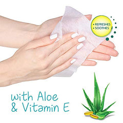Coralite feminine wipes Aloe close-up highlighting soothing aloe vera for sensitive skin.