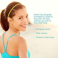 Coralite feminine wipes resealable pouch on table ready for travel and gym use.