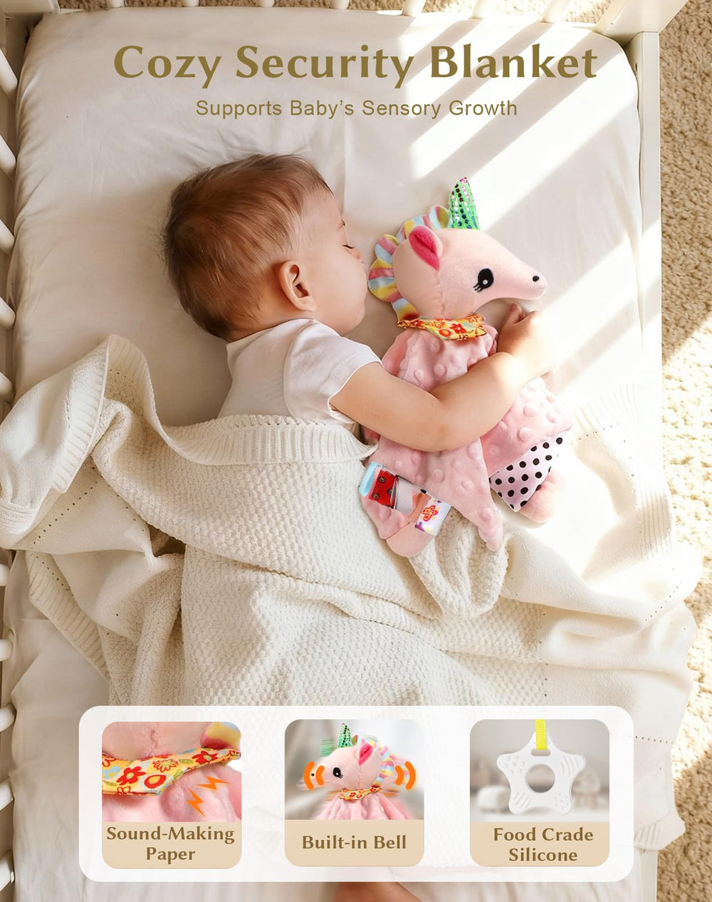 Coralogo soft baby hat adds gentle warmth for newborns.
