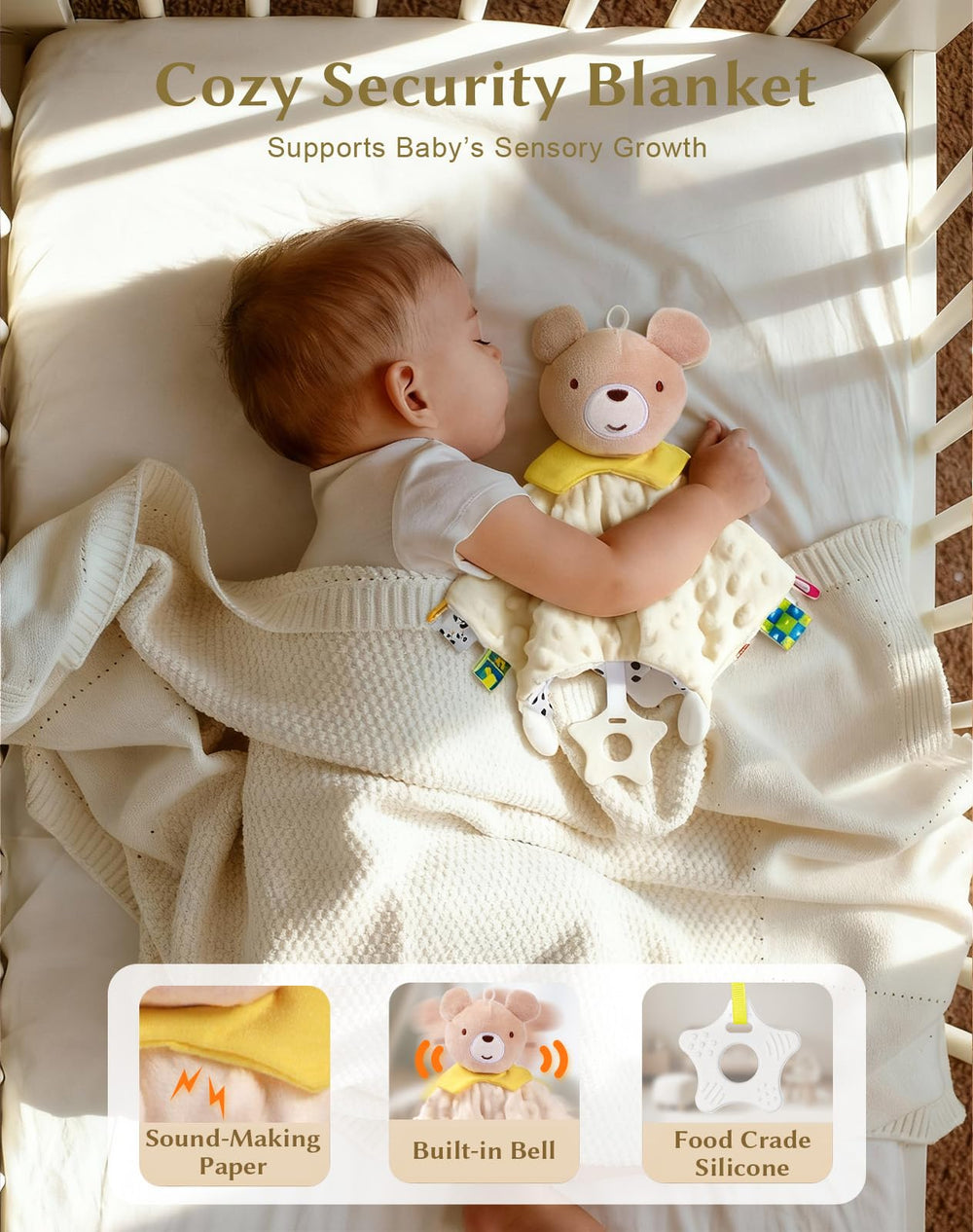 Coralogo soft baby hat keeps a newborn's head warm and cozy