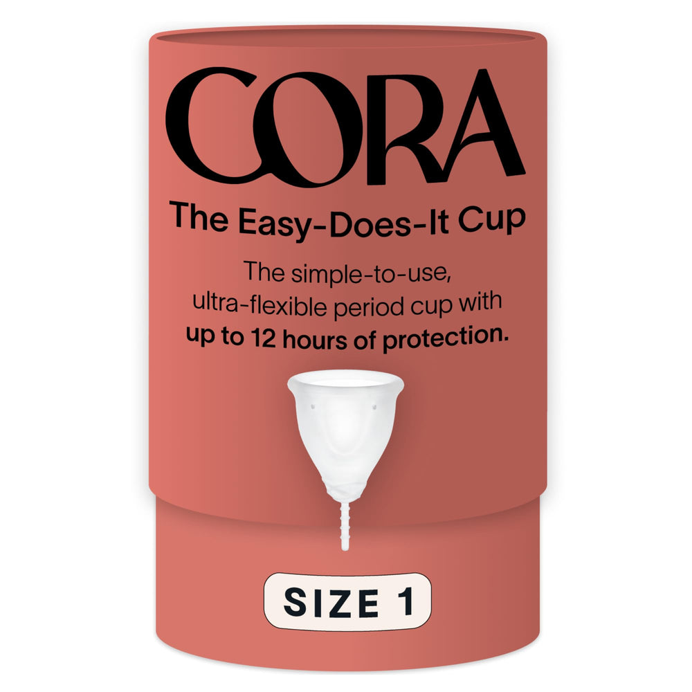Cora menstrual cup Size 1 made of soft silicone for comfortable wear