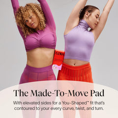 Cora elevated-sides contour for close, secure wear during movement.
