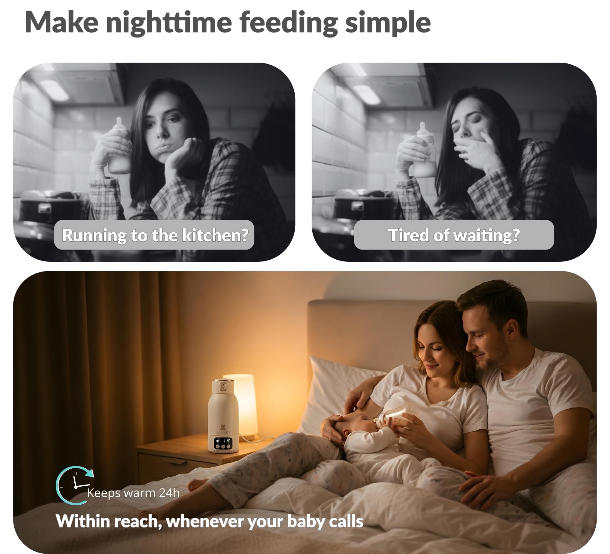 CORE BABYZE LED display shows precise heat level for easy monitoring.