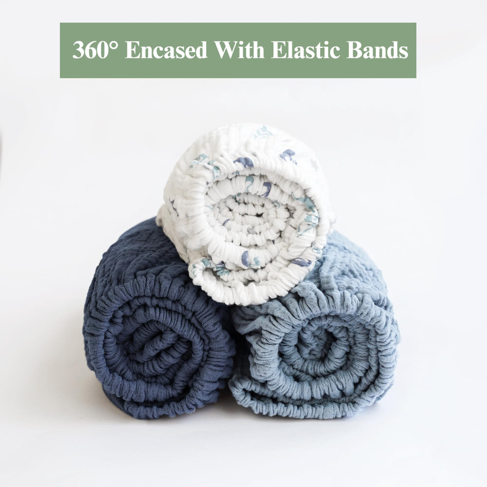 Coreeky bassinet sheets secure 360-degree elastic band for steady fit.