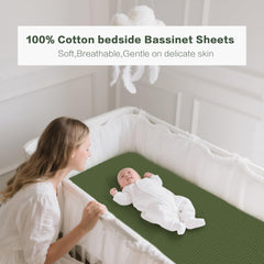Coreeky muslin sheets folded for compact nursery storage