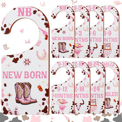 CORNER LACE baby closet dividers 8pc pink double-sided for easy organization.