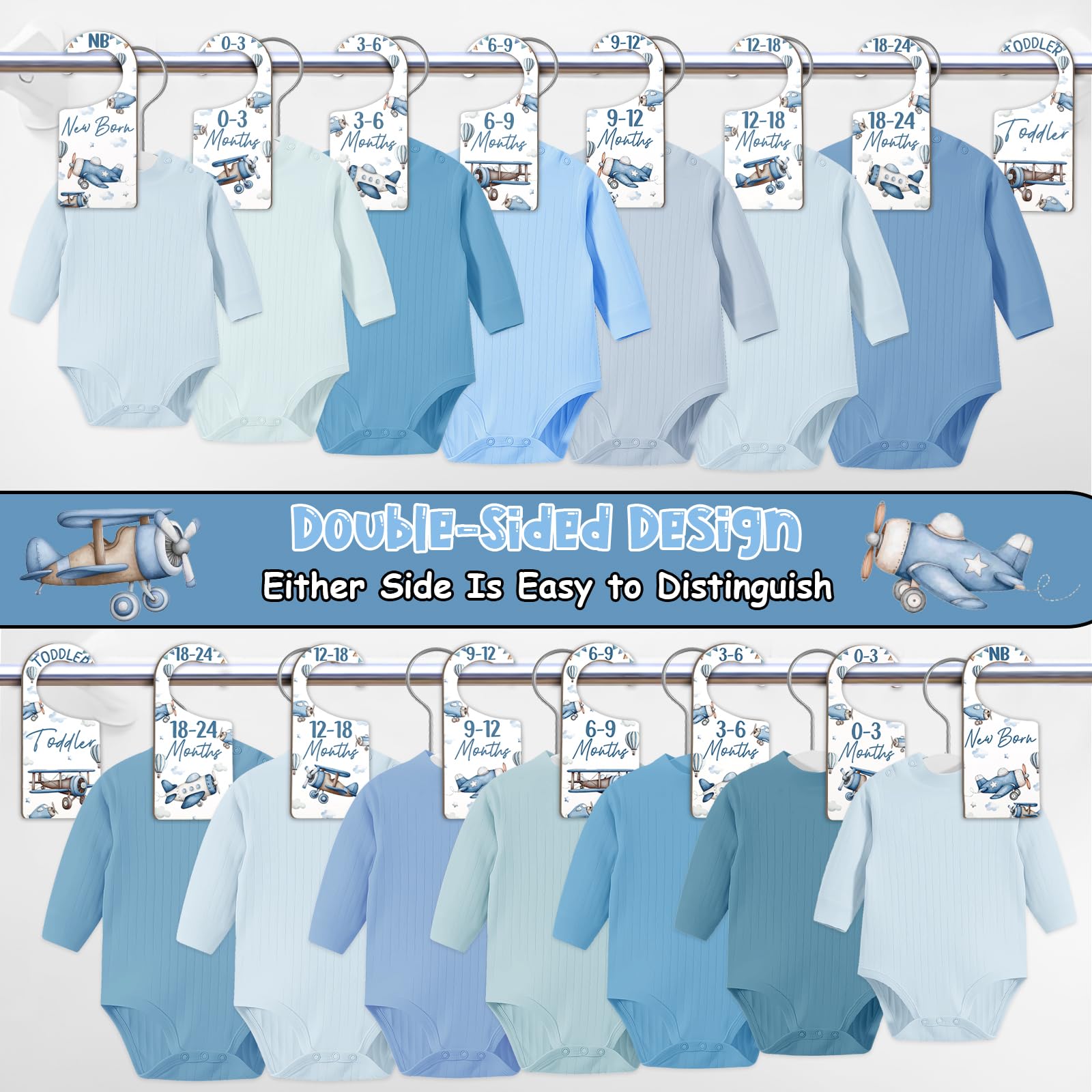CORNER LACE double sided print close up showing cute airplane design for nursery decor