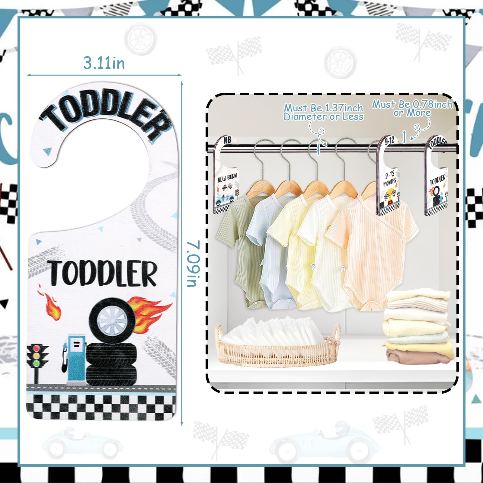 Corner Lace dividers in back view show dual-side printing for easy sorting.