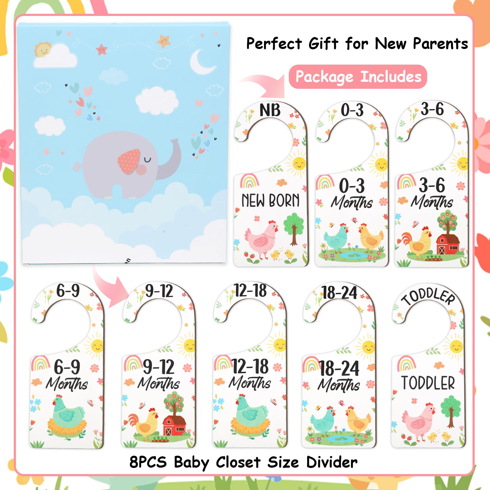 CORNER LACE gift box packaging ideal for baby showers