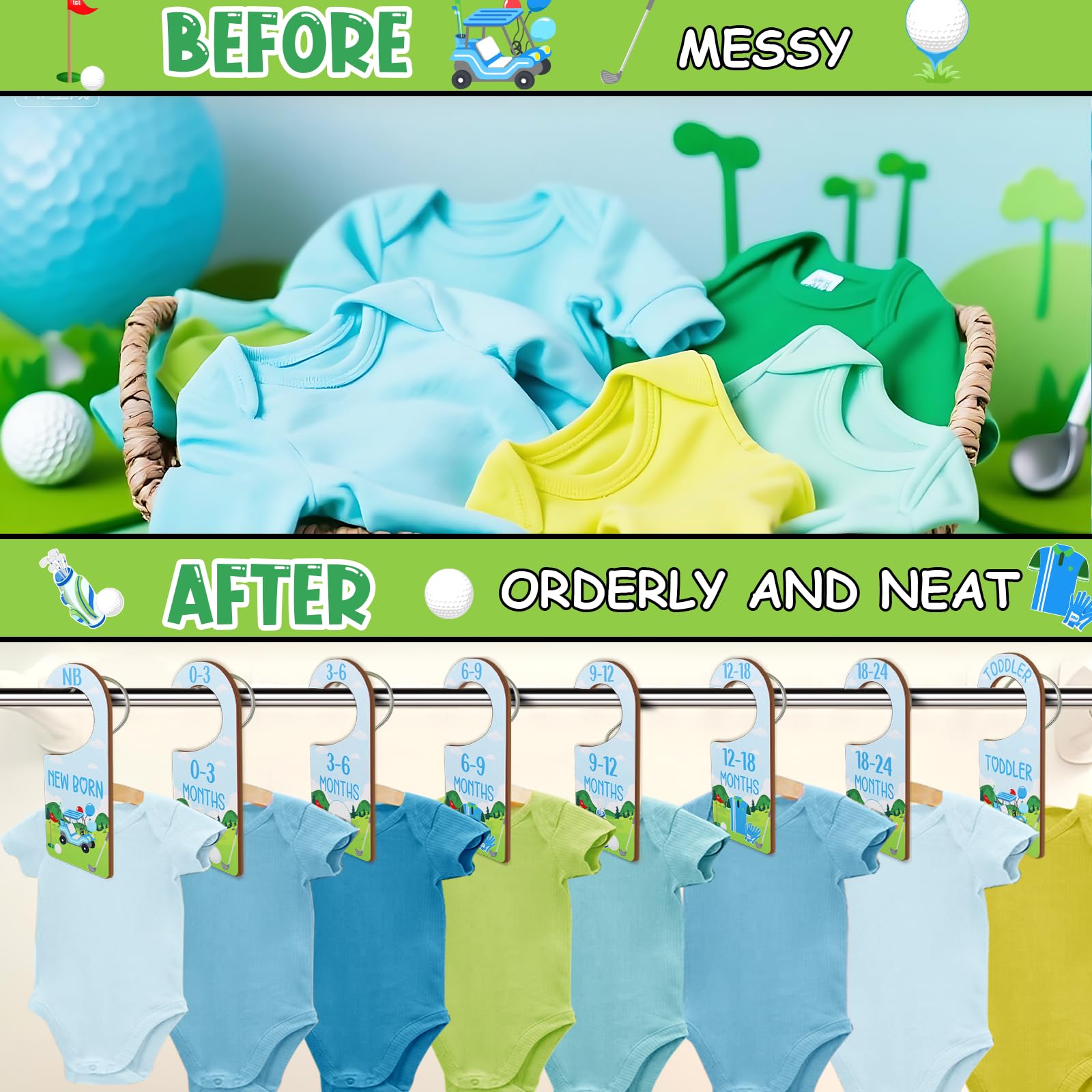 CORNER LACE wooden baby clothes dividers with smooth edges for durability