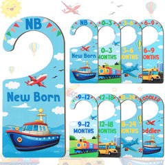 CORNER LACE baby closet dividers with transportation theme organize outfits by age