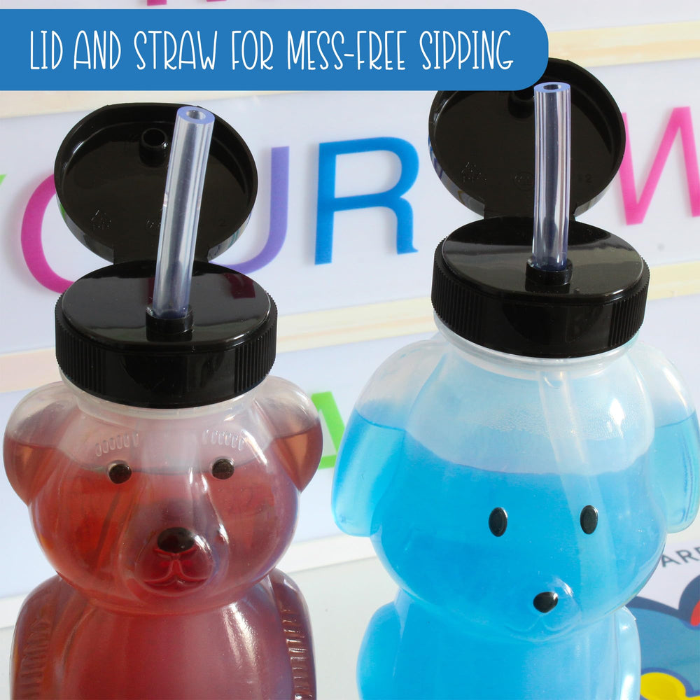 Cornucopia Brands bear straw cup features honey bear shape for fun daily use.