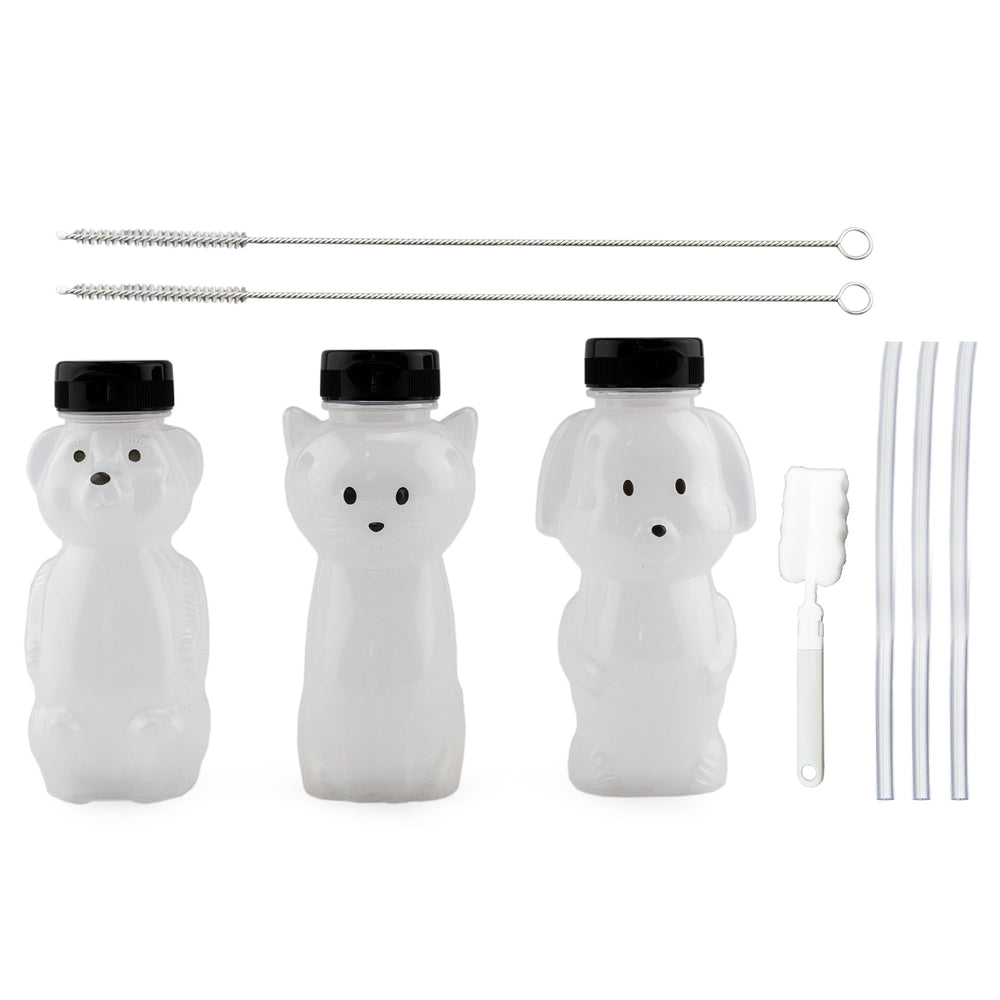 Cornucopia Brands cat straw cup for toddlers with easy grip and spill resistance.