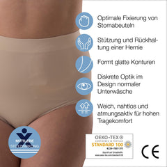Corsinel ostomy-underwear low-profile design supports discreet daily wear.