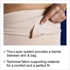 Corsinel pouch-cover design provides discreet wear during activity.
