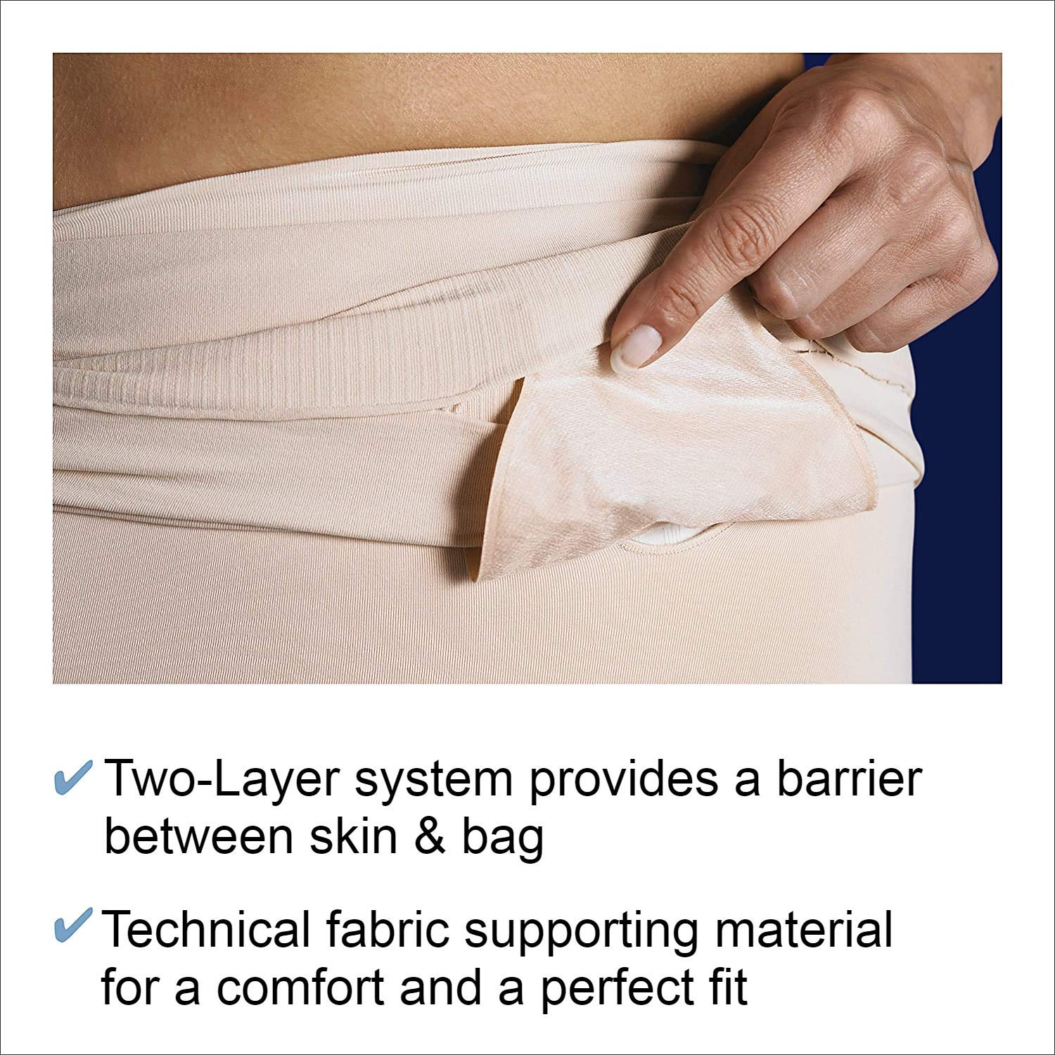 Corsinel StomaSafe Plus pouch-cover reduces noise and adds security during activity.