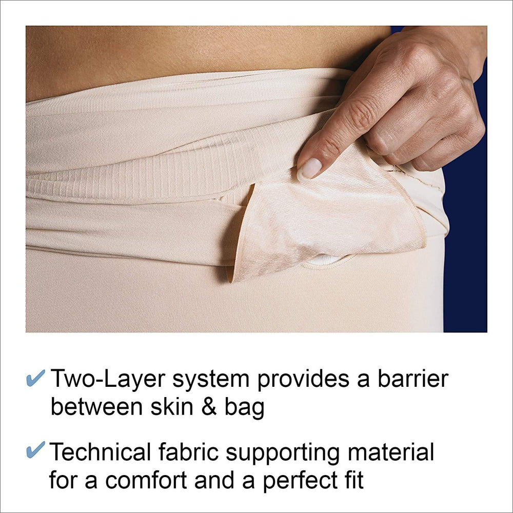 Corsinel StomaSafe Plus pouch-cover reduces noise and adds security during activity.