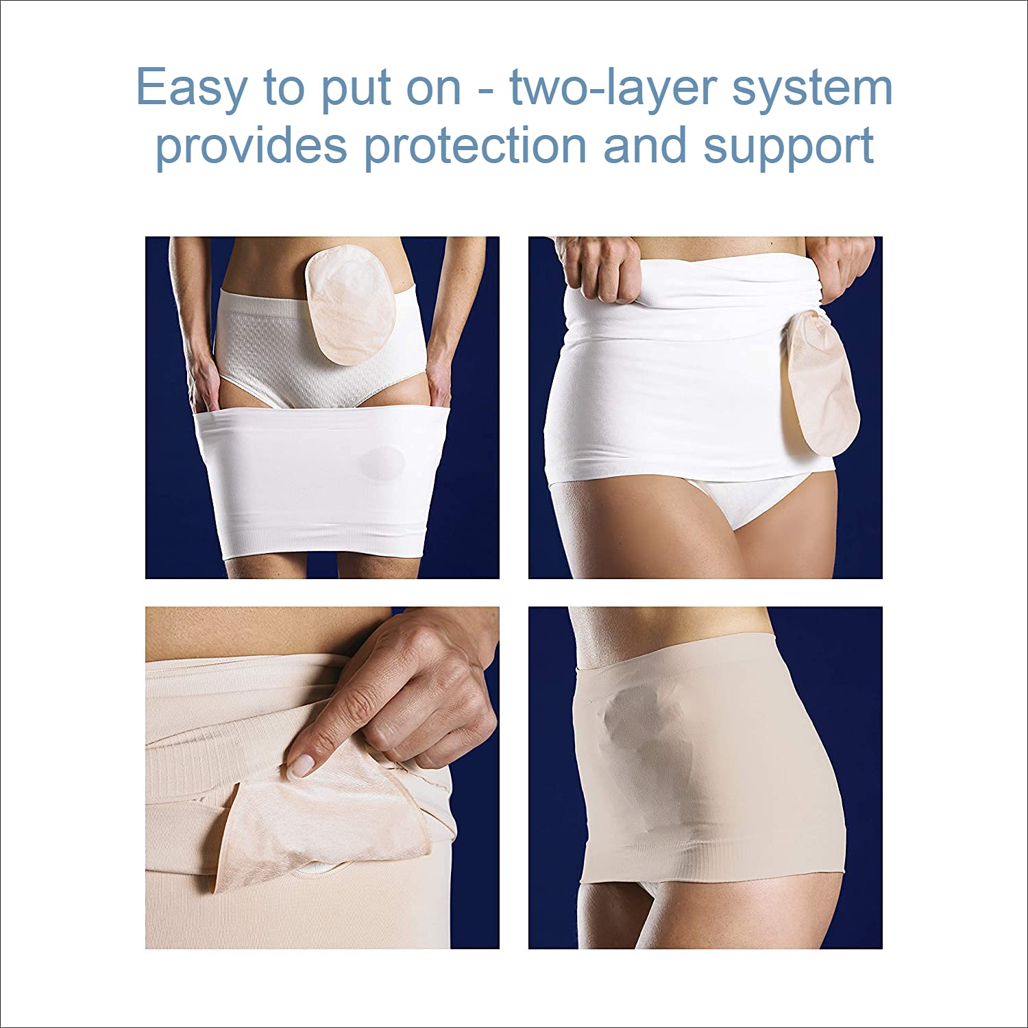 Corsinel StomaSafe Plus two-layer comfort for skin-friendly contact.