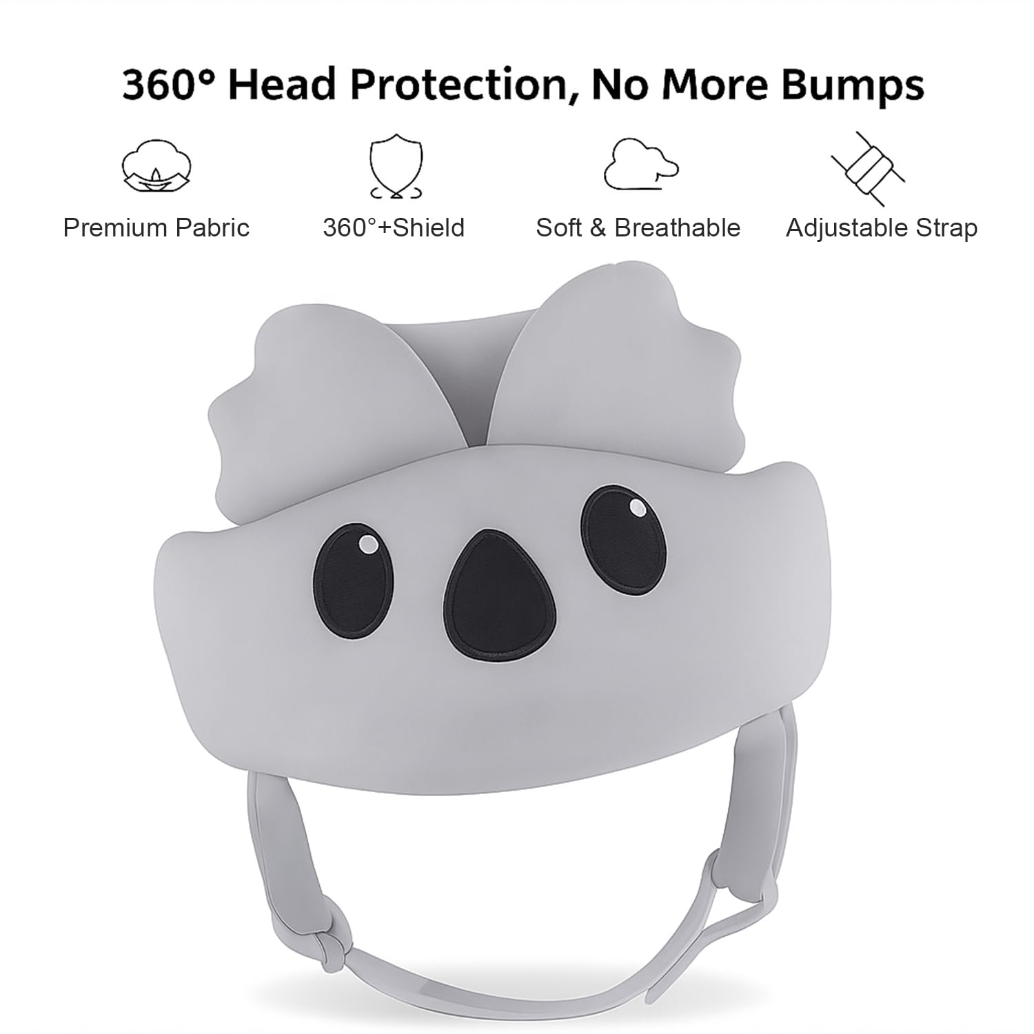 CORSTAE Baby Helmet with Adjustable Strap ensures a secure, growing fit.