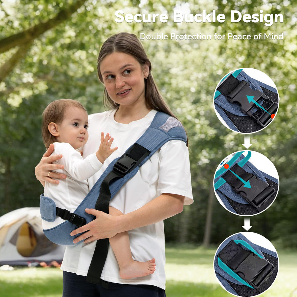 COSDIG carrier in park scene showing daily usability for families