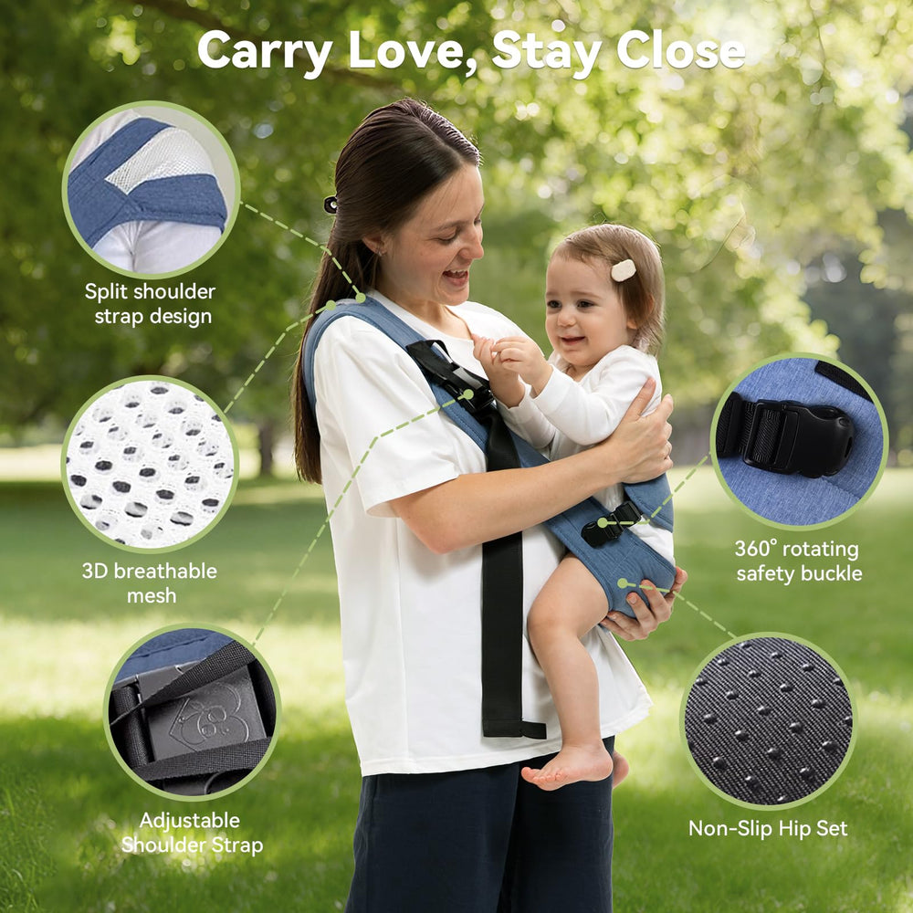 COSDIG ergonomic design supports baby comfort and parent stability
