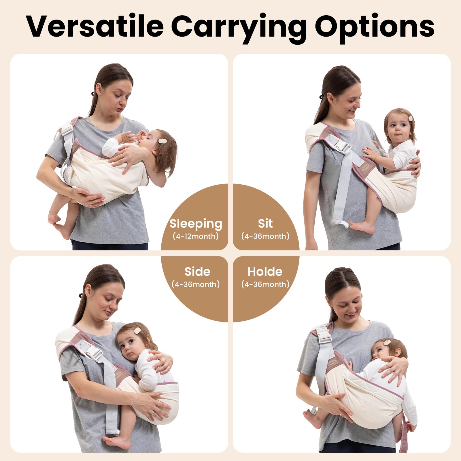 COSDIG baby carrier supports 25 to 60 lbs for growing toddlers