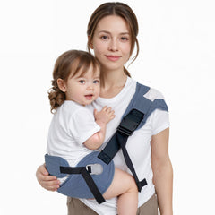 COSDIG baby carrier blue front view for hands-free carrying on outings