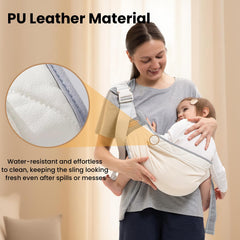 COSDIG baby carrier waffle-knit lining feels gentle against baby’s skin.