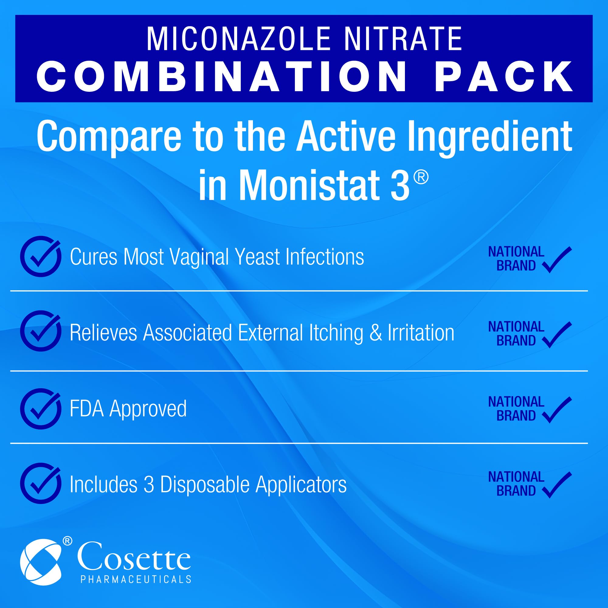 Cosette product packaging with leaflet providing usage directions