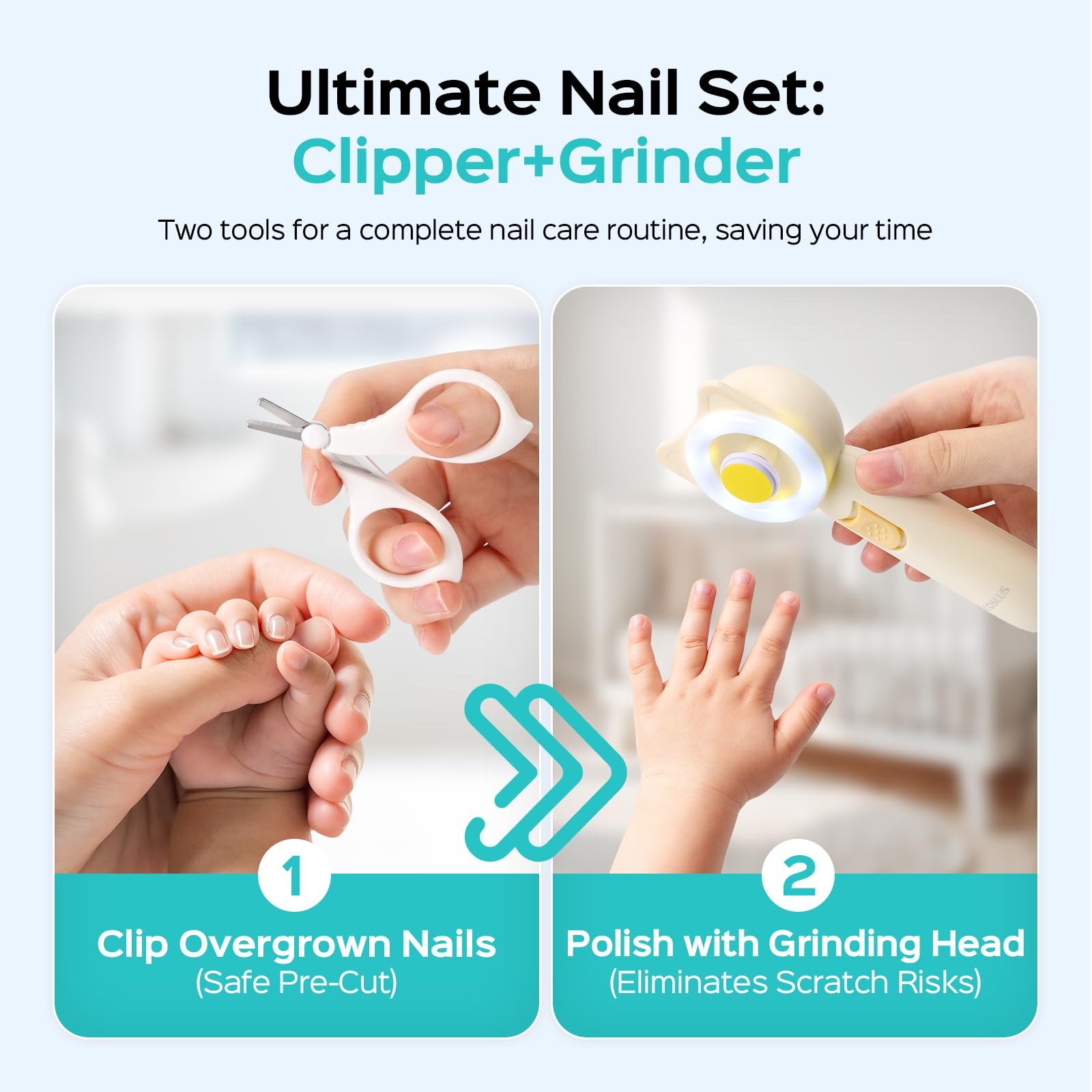 COSLUS safety nail clipper integrated into the kit for quick trims and durability.
