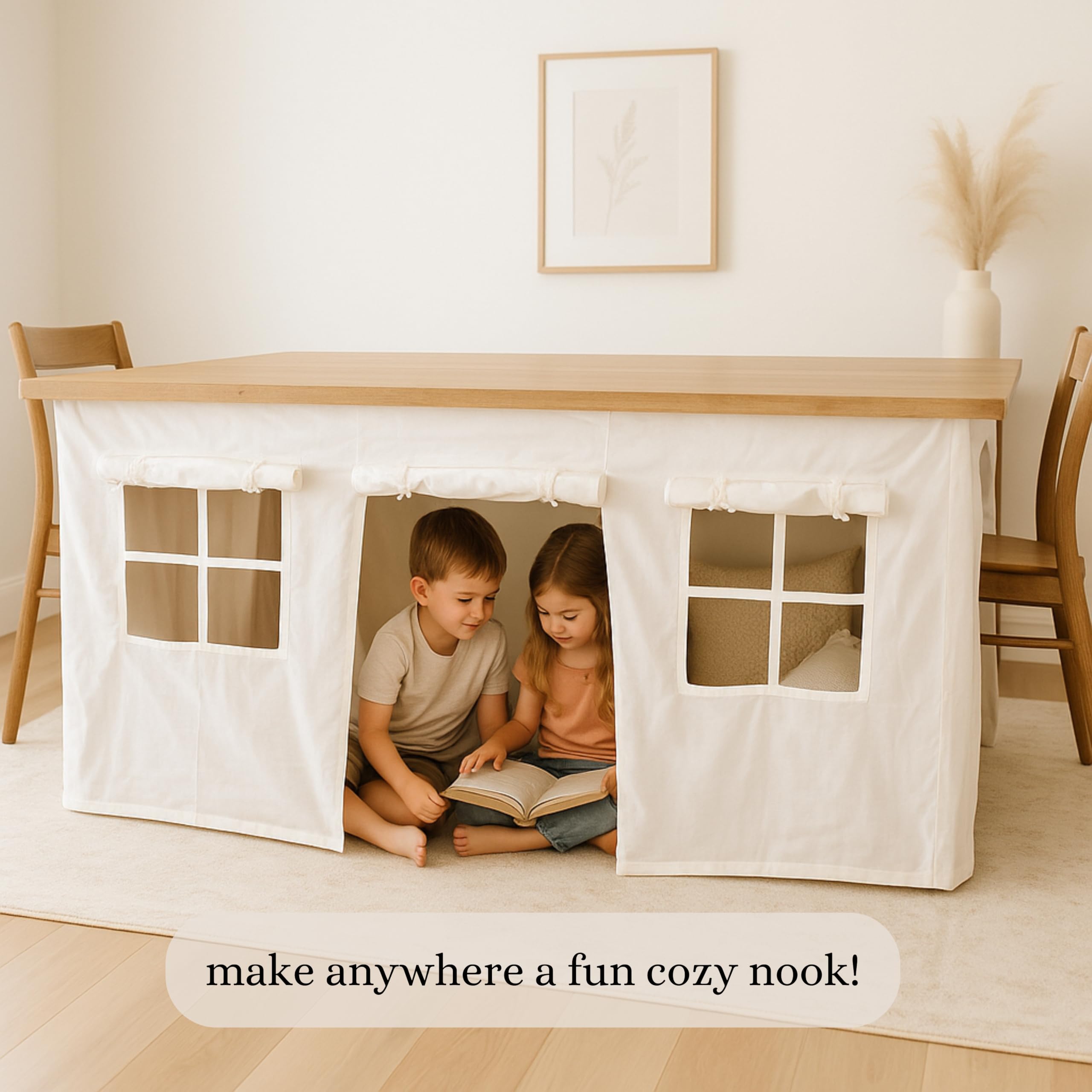 Two-panel setup shows adjustable options for bunk beds